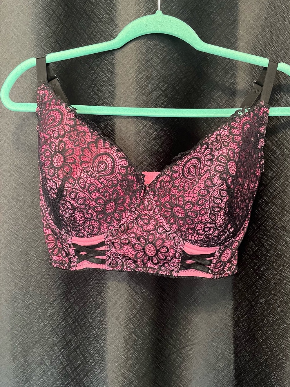 Lace Longline Bra with corset detail